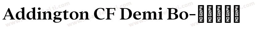 Addington CF Demi Bo字体转换